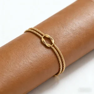 Adjustable Couple Bracelets Set Gold and Silver Snake Chain Handmade Matching Love Gifts for Him Her