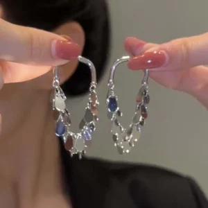 Zive Long Tassels Drop Earrings