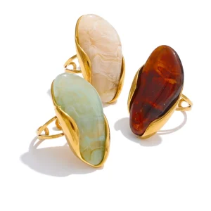 ZIVE Resin Adjustable PVD Stainless Steel Ring